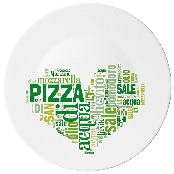Тарелка I Love Pizza Green 33см